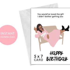 Instant Download Birthday Card | Funny Birthday Card | Printable | Funny Card for Friend | Print at Home | PDF | Sarcastic Birthday Card