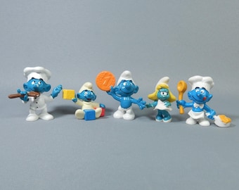 Lot De Figurines Schtroumpfs Vintage Schleich - Année 1980, Occasion