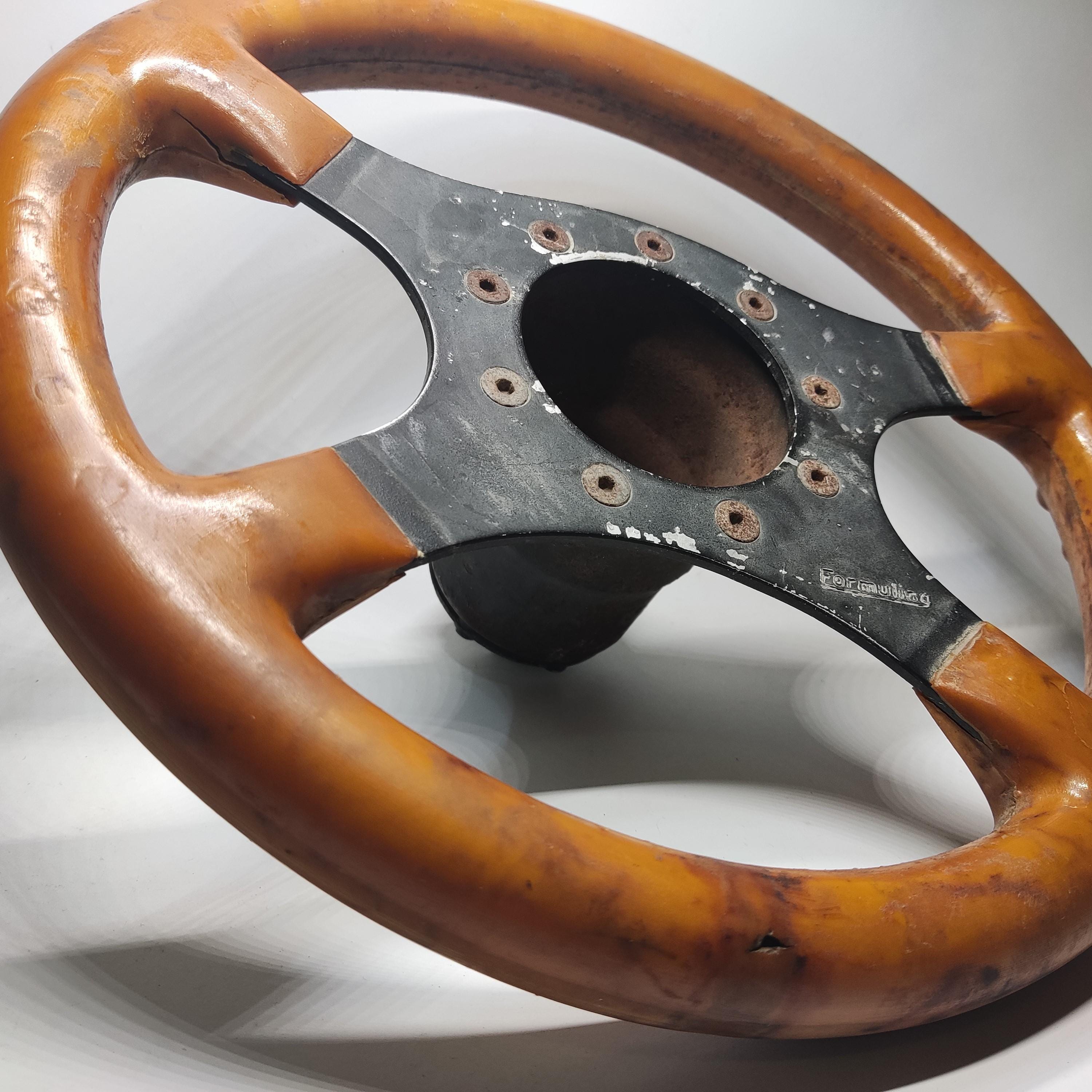 Vintage Formuling Steering Wheel - Made in France, Retro Car Part