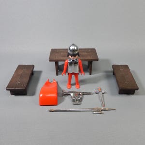 Vintage Playmobil 1974 Chrome Knight Lot