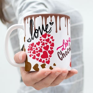 Personalized cup with first name, Nutella chocolate gift mug anniversary, birthday, Valentine's Day happy Valentine love friendship couple love image 4