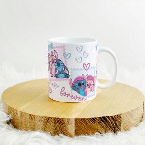 Tasse personnalisée, avec prénom,stitch, cadeau mug anniversaire, birthday, saint valentin, happy valentine, love, amitié, couple, amour image 6