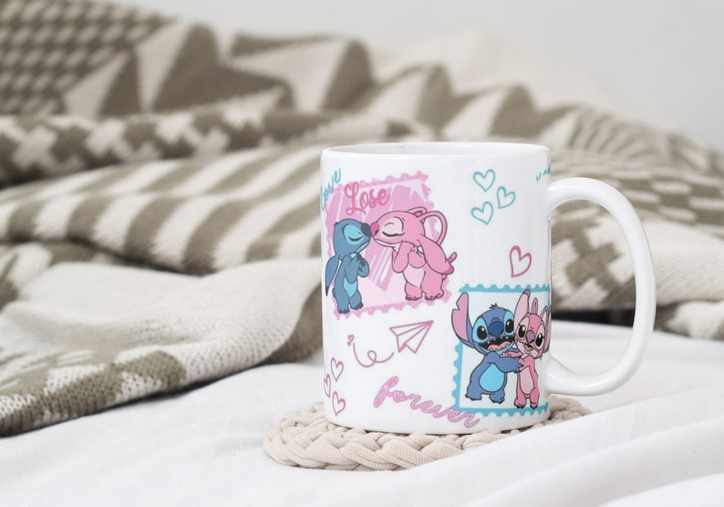 Tasse personnalisée, avec prénom,stitch, cadeau mug anniversaire, birthday, saint valentin, happy valentine, love, amitié, couple, amour image 8