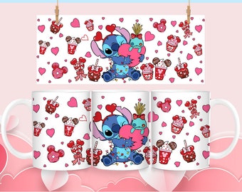 PNG file wrap mug 11OZ, canva, birthday Christmas gift, birthday, child's cup, happy valentine, child's cup, cartoon character
