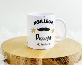 Tasse personnalisée, avec prénom, parrain, cadeau mug anniversaire, birthday, saint valentin, happy valentine, love, amitié, couple, amour