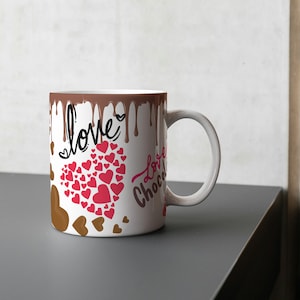 Personalized cup with first name, Nutella chocolate gift mug anniversary, birthday, Valentine's Day happy Valentine love friendship couple love image 5