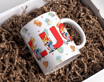 Tasse personnalisée, avec prénom, pokemon, cadeau mug anniversaire, birthday, amitié, amour