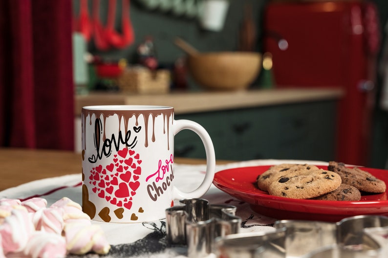 Tasse personnalisée avec prénom, chocolat nutella cadeau mug anniversaire, birthday, saint valentin happy valentine love amitié couple amour image 3