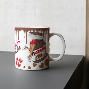 Tasse personnalisée avec prénom, chocolat nutella cadeau mug anniversaire, birthday, saint valentin happy valentine love amitié couple amour image 6