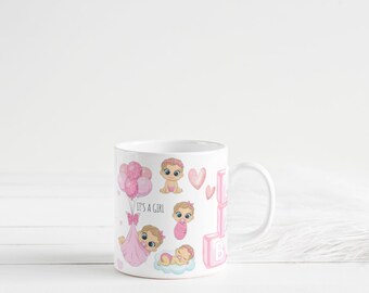 Tasse personnalisée avec prénom, fille girl, naissance cadeau mug anniversaire birthday St valentin happy valentine love amitié couplevamour