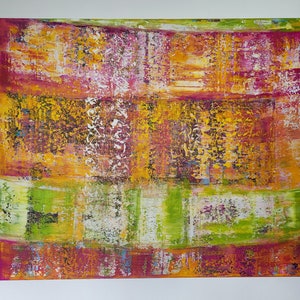 Acrylic Painting Acrylic Painting Abstract Squeegee Technique after Gerhard Richter