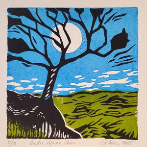 Distance Linoprint Linocut Printmaking Graphic Pressure Printing ...