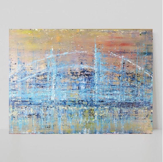 油絵 油絵 スクイジー技法 ヘラ技法 ブリッジ - Etsy 日本