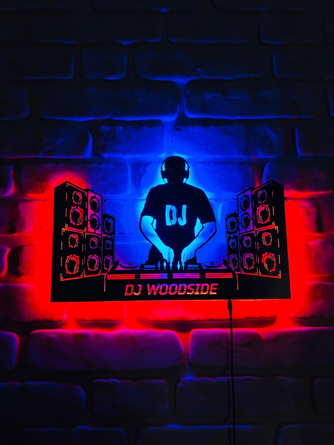 Led Dj Stickers Custom DJ Headphone LED Neon Sign, Personalized Music Studio Decor ...