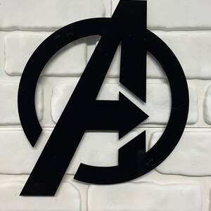 Avengers Logo LED Wall Light, Superhero Emblem Night Lamp, Marvel ...