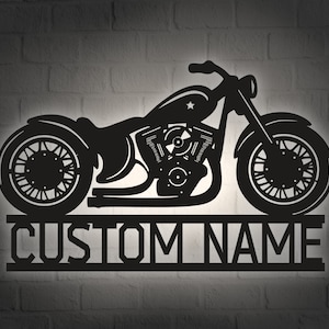 Custom and Personalized Motorcycle Led Sign, Motorcycle Neon Sign, Motor Lover, Wall Decor with led lights, Christmas Gift