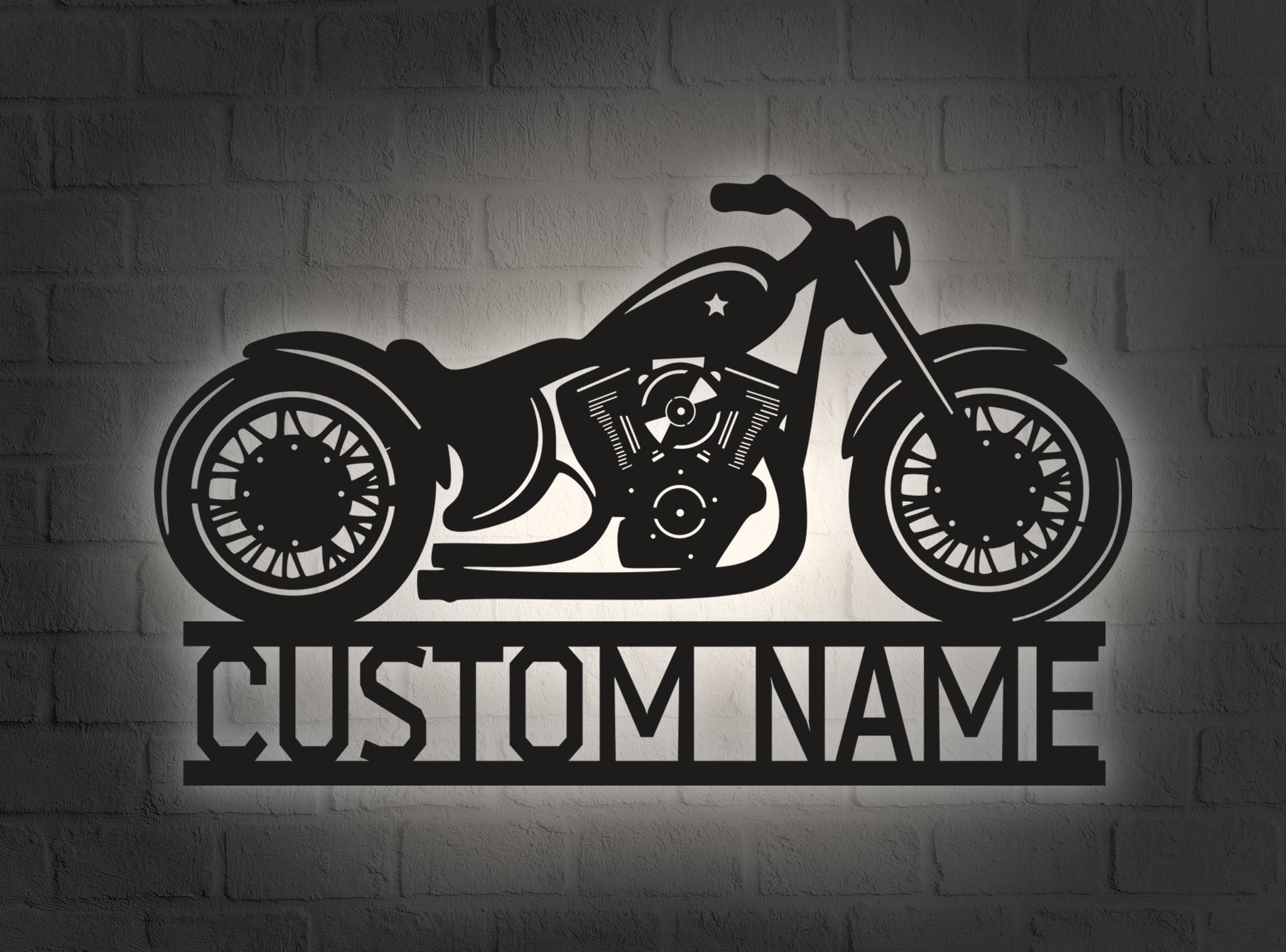 Custom and Personalized Motorcycle Led Sign, Motorcycle Neon Sign