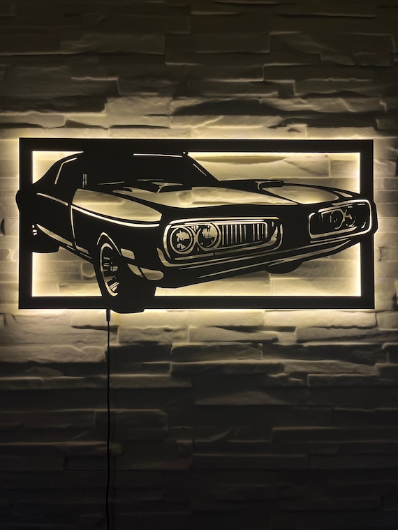 Dodge Challenger USA Auto Led Zeichen, Wand Beleuchtung Kunst, Neon Schild,  personalisiertes Geschenk Home Decor, Wand-Dekor, Weihnachtsgeschenk -  .de