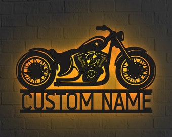 Custom and Personalized Motorcycle Led Sign, Motorcycle Neon Sign