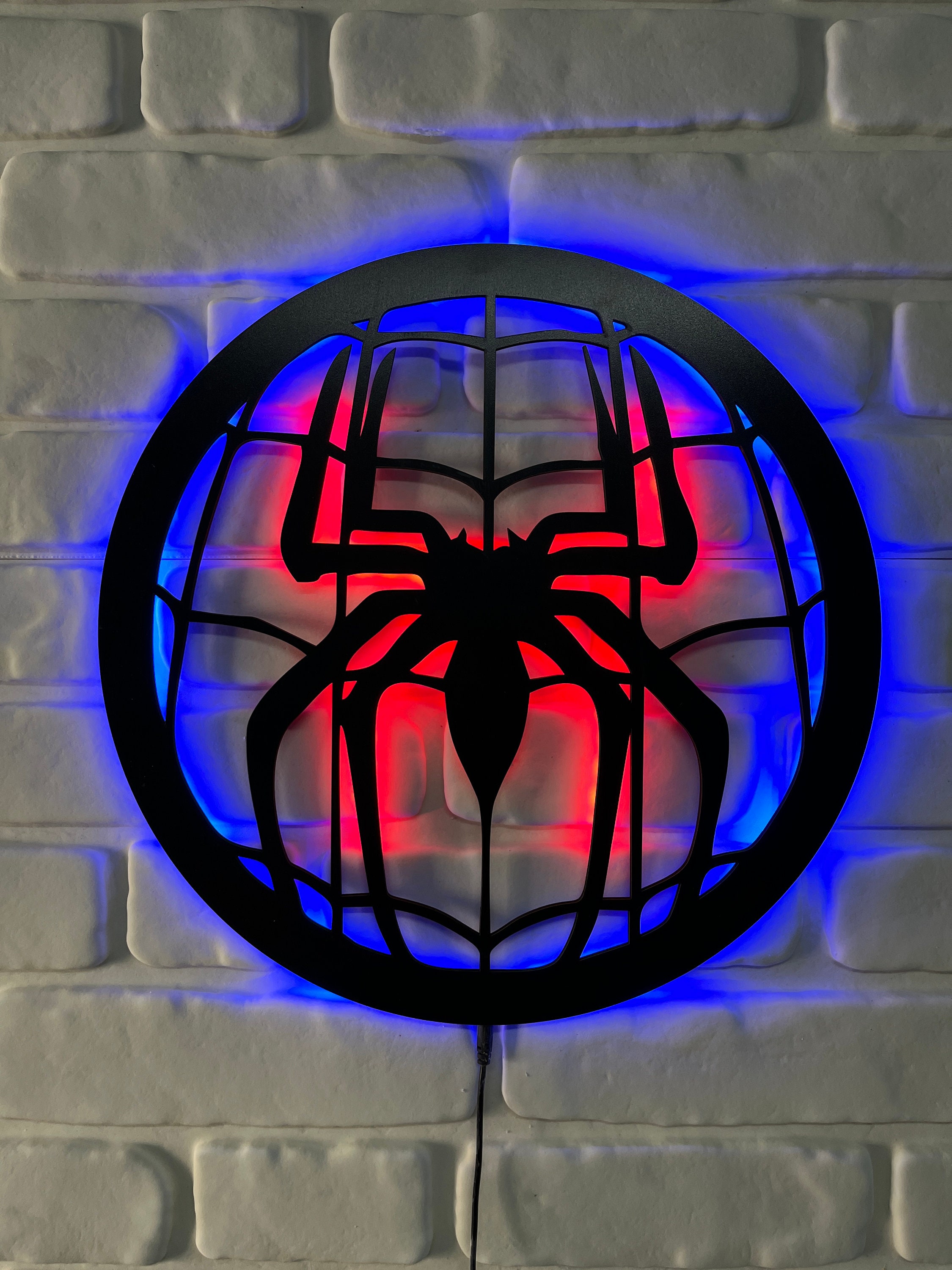 スパイダーマン LED ネオンサイン、スーパーヒーロー ウォールアート