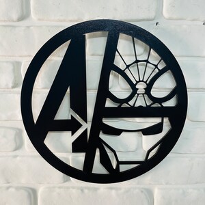 Avengers Logo LED Wall Light, Superhero Mood Lighting, Marvel Fan Room ...