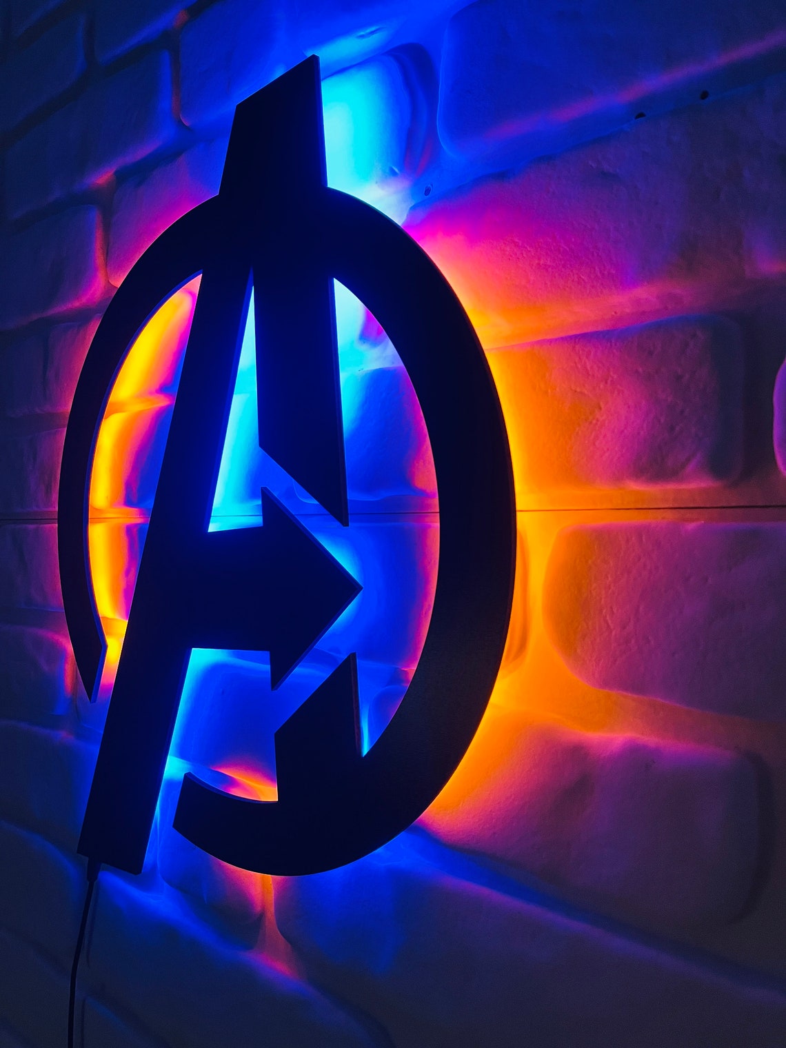 Avengers Led Sign Movie Hero Neon Sign Marvel Superhero Kids Etsy Canada