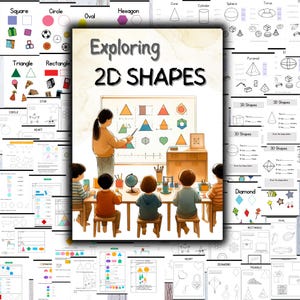 2D Shapes bundle, shapes binder, shapes activities, Pre-K shapes, Shapes busy book , Shapes flashcards, Shapes worksheets