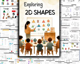 2D Shapes bundle, shapes binder, shapes activities, Pre-K shapes, Shapes busy book , Shapes flashcards, Shapes worksheets