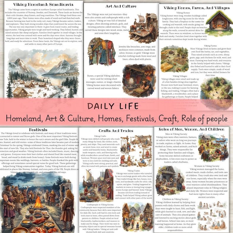 Viking Lessons VIKINGS UNIT STUDY, Norse Mythology, Viking Warrior Anatomy, Ancient ...