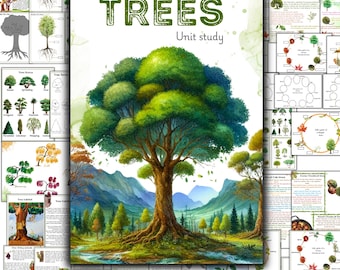 Trees Leaves unit study, tree forms, parts of a tree, Parts of leaf, Leaf puzzle, tree puzzle, Oak tree cycle, tree activities, tree habitat