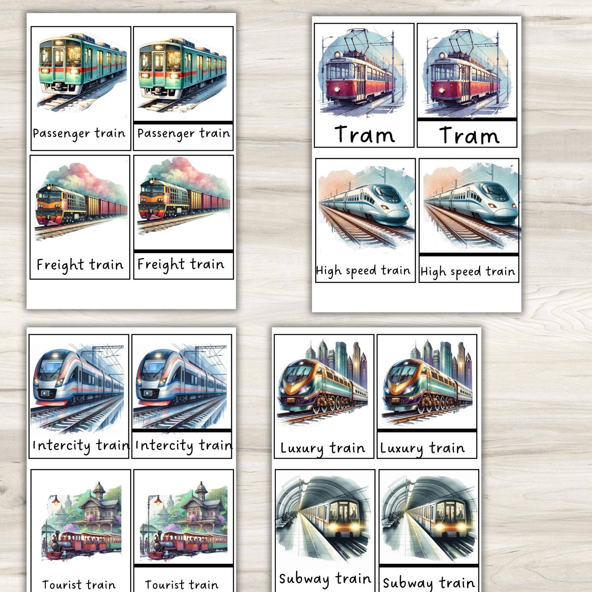 Trains Unit, Train Printables, Train Lesson Plans, Trains Flash Cards ...