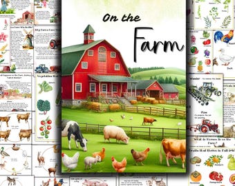 Farm unit study, chicken unit study, farm animals activities,  Pea plant unit study, parts of a rose, Horse life cycle, farm printables