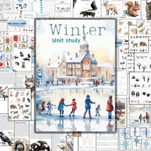 Winter Unit Study, Winter forest animals, Snow unit study, Carrot unit stud, Winter activities, Winter nature Study, Winter homeschool