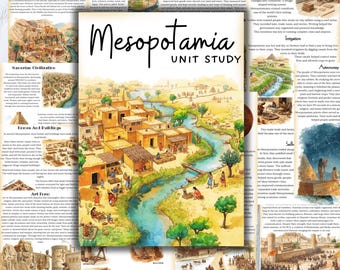 MESOPOTAMIA UNIT STUDY, History Printable, History Unit study, Ancient civilization unit study, Mesopotamia Lessons, History lessons