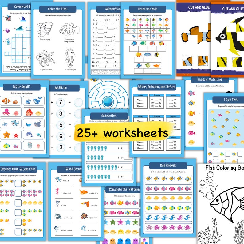 Fish Unit Study, Fish Printable Puzzle, Fish Activities, Shark Unit ...