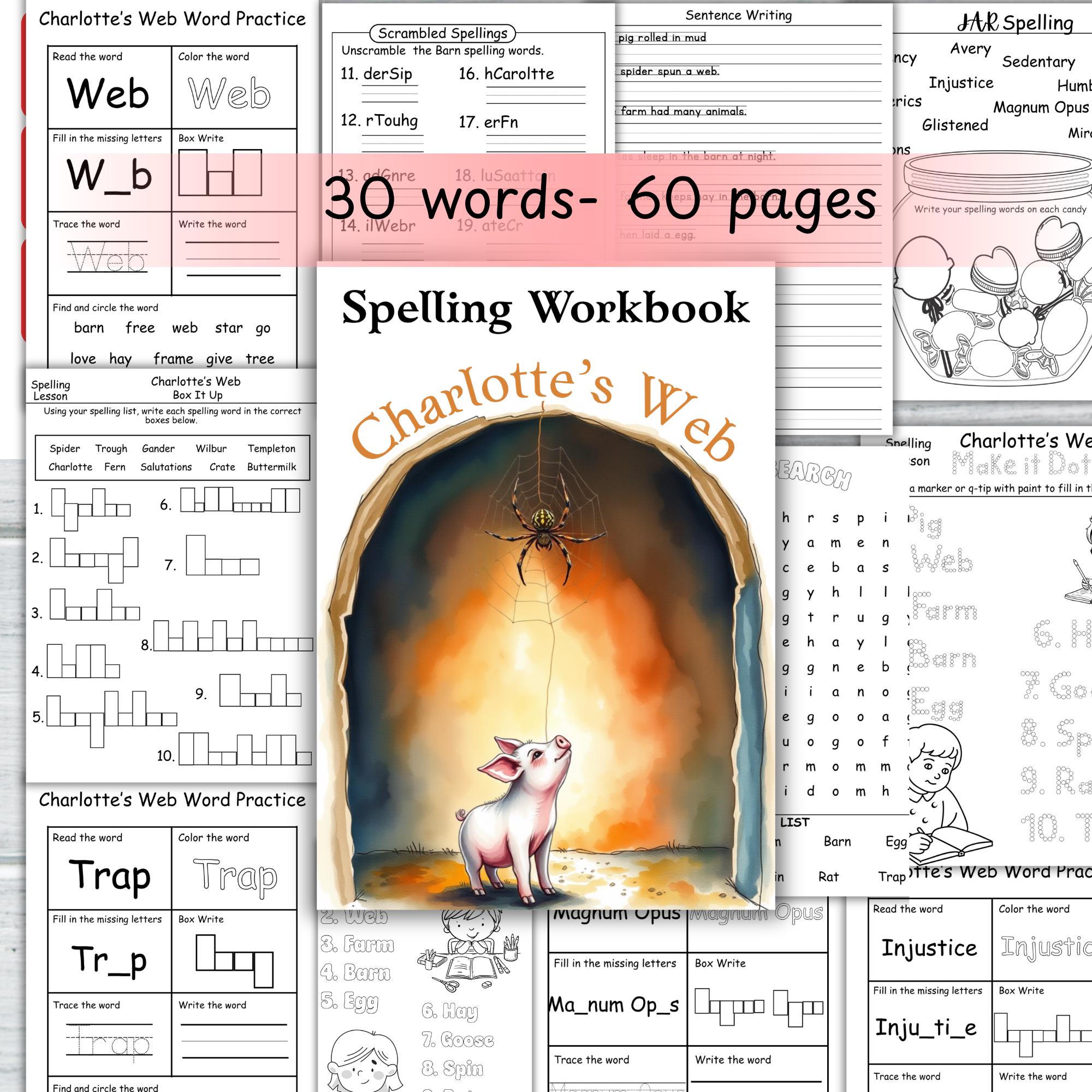 La telaraña de Charlotte: novela complementaria, reseña de libro, lección  de literatura, inspiración de Charlotte Mason - Etsy México, image size:2000x2000