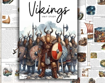 JEDNOSTKA STUDIÓW O WIKINGACH, Mitologia nordycka, Anatomia wojowników wikingów, Jednostka tematyczna dotycząca starożytnej cywilizacji, Edukacja domowa z historii, Lekcje o wikingach, Aktywność wikingów