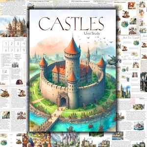 Castle unit study, Medieval period unit, Middle ages unit, Castle anatomy, Castle worksheets, Castle printables, Building a castle
