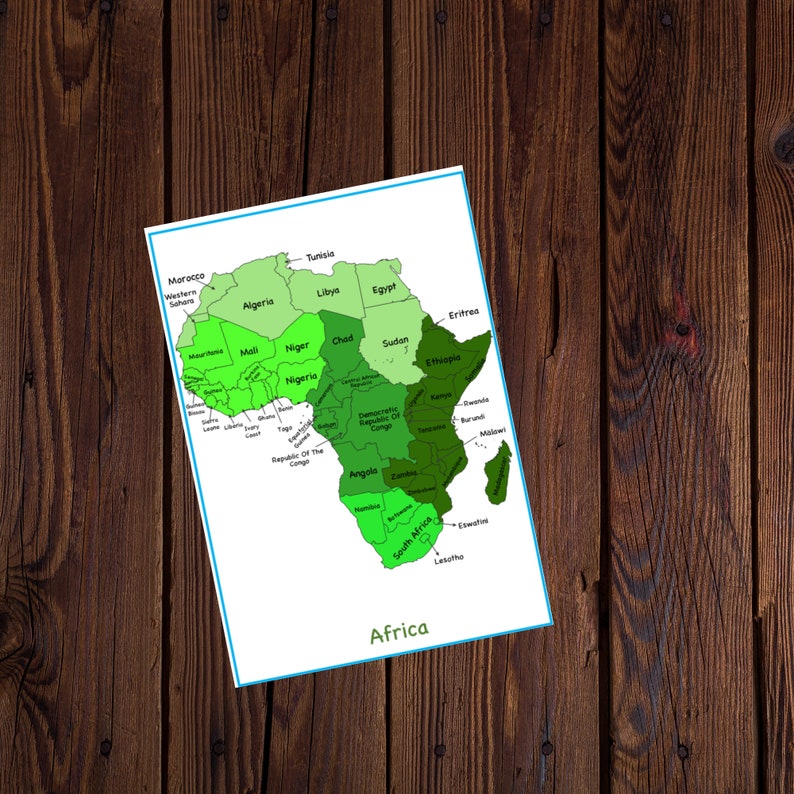 Montessori world map printable geography unit homeschool etsy