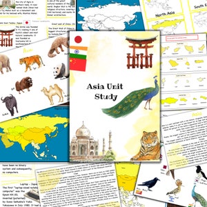 Asien zum Ausdrucken, Asien puzzle, Asien 3 Teilkarten, Asien landkarte, Asien tiere, Asien ausmalen, Kontinent puzzle