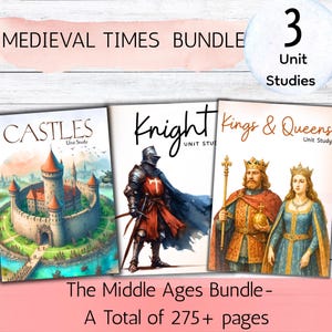 Medieval History, European History, Montessori Medieval Pack, Middle Ages Unit Study, History lesson, Homeschool History, Medieval Classroom