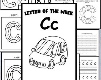 Letter of the week worksheets, Phonics worksheets, Alphabet binder, Phonics binder, alphabet busy book, Alphabet activities worksheets