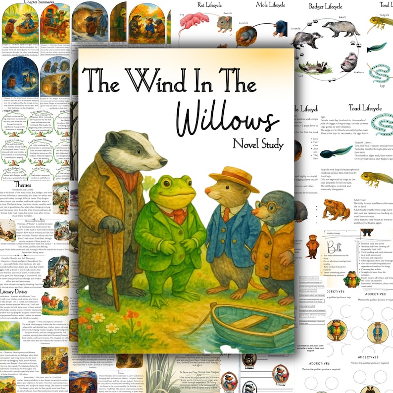 Wind in the Willows Novel Companion, Literature Study, Wind in the ...