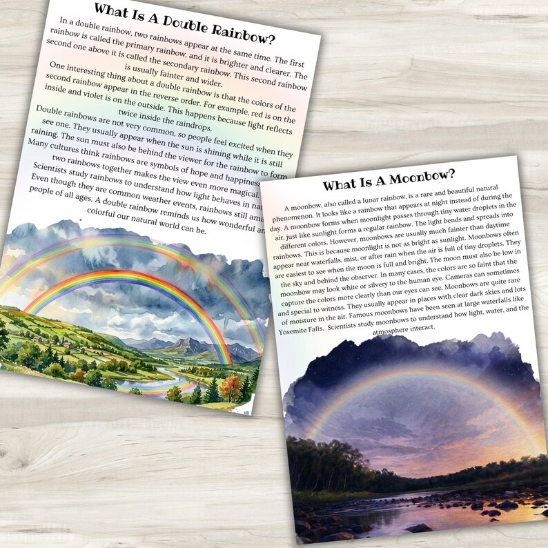 RAINBOW UNIT STUDY, Nature Study, Rainbow Homeschool - Etsy