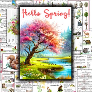 Spring unit study, Nature study, daffodil unit study, squirrel unit study, spring activities printable, Spring gardening activities