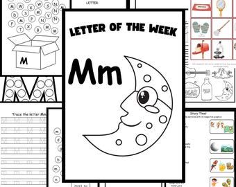 Letter of the week worksheets, Phonics worksheets, Alphabet binder, Phonics binder, alphabet busy book, Alphabet activities worksheets