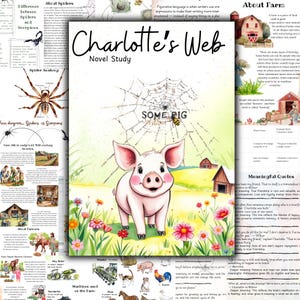 Charlotte&#39;s web Novel companion, Book report, Literature lesson, Charlotte mason inspired