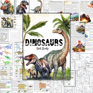 Dinosaurs unit study, Dinosaur lifecycle, Fossils unit study, Dinosaur anatomy, Dinosaur 3 part cards, Dinosaur printable activities