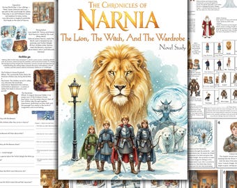 Narnia Novel Study, The Lion, The Witch And The wardrobe Book companion, Literature unit study, Book club,