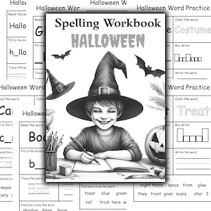 Halloween Vocabulary Worksheet, Halloween spelling craft, Halloween worksheets, Halloween activities